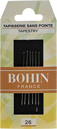 Ръчни игли за гоблени Bohin 6шт 15/Pk-Размер 26, 15 опаковки