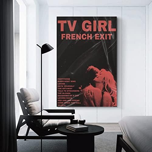 Плакат BICHI Tv Момиче с френски изход, Плакати с капак албум, художествен Плакат на Платно и Стенни Художествена картина, Принт,
