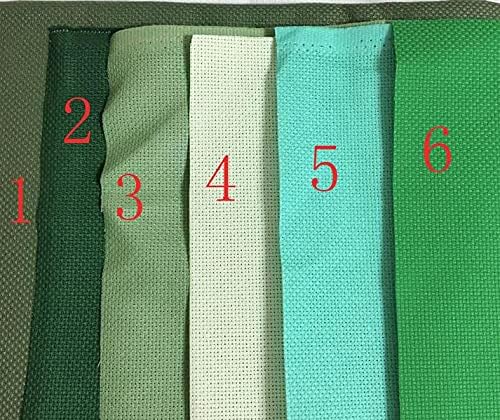 Кулинарни плат за кръстат бод Aida 14ct кърпа Зелена и синя кърпа, за кръстат бод платно направи си САМ ръчно изработени ръчно бродерия ръкоделие бродерия занаят, ръчно