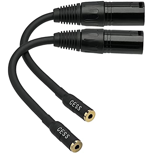 CNCESS CESS-241 Балансиран XLR Конектор 3.5 мм, 3.5 мм Конектор XLR Стерео Аудио-Къс Кабел за микрофон и слушалки