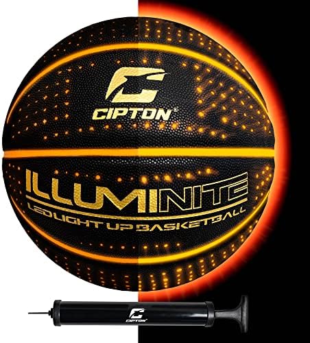 Баскетбол Cipton, Баскетбол е с led подсветка, Официален размер на 29,5 см за баскетбол в помещения и на открито, идеален