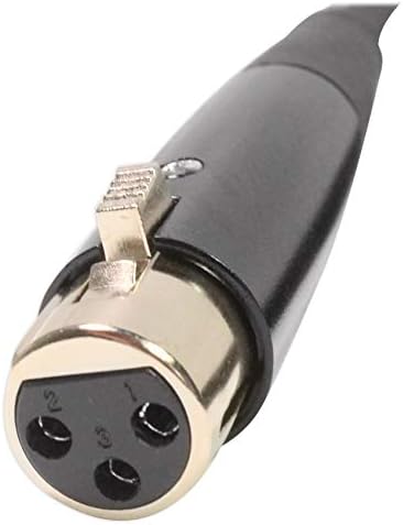 Микрофон кабел Rockville за жени и мъже, XLR, Мед, Черен, 20 фута (RCXFM20E-B)