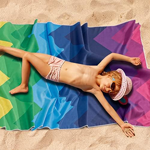Плажна кърпа Sunolga от микрофибър, размер 75x36 инча, Быстросохнущее, Лек, Супер Впитывающее, Дебели, Много Голямо, Без