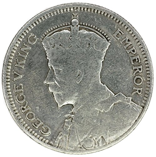1934 Нова Зеландия Крал Джордж V Silver Шестипенсовик Много Добър