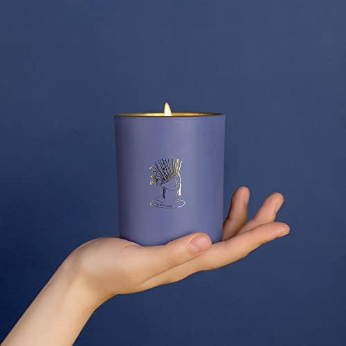 Лавандулови Свещи за дома С аромат на 7,8 Унция, Ароматерапевтическая Свещ, Подарък за Жени, Соев Восък, Трайни Лилави