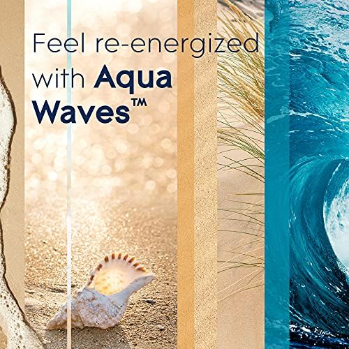 Glade Свещ Aqua Waves, Ароматна Свещ с Етерични масла, Свещ-Освежители за въздух, Свещ с 3 восък със, 6,8 грама, 3 пъти на