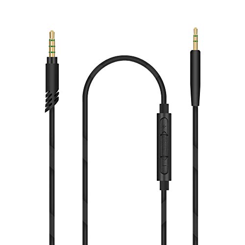 Аудио кабел LinkIdea с микрофон за слушалки AKG Y500, Y50BT, Y50, Y45BT, Y40, N60NC, N700NC, 2,5 мм TRRS-TRS Взаимозаменяеми Aux