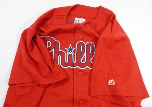 Philadelphia Phillies Whitt 12 Използван в играта Червена Риза Ext ST BP2XL DP43132 - Използваните В играта Тениски MLB
