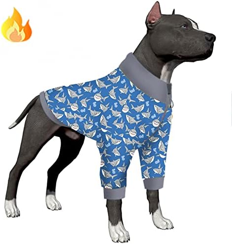 Пижами за кучета LovinPet XL Големи породи - Лесен Фланелевый Костюм за кучета, Мека фланелевая топла зимна пижама за кучета, Обновена