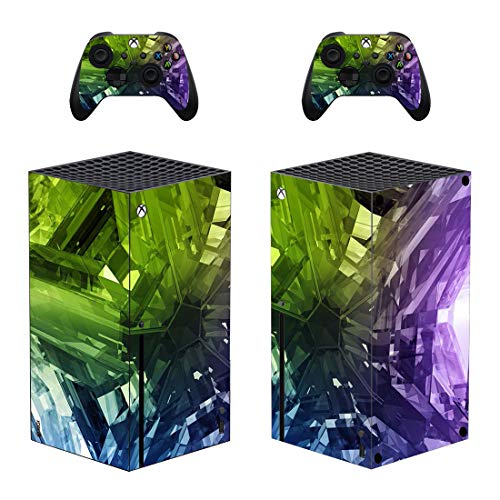 многоцветен Набор от Скинове Xbox Series X, Пълни Лицеви Панели, Кожата Конзола и контролер, Етикети-прозорец винетка от