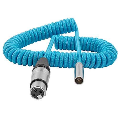 Аудио кабел KONDOR BLUE Mini XLR Male-XLR Female за BLACKMAGIC Pocket 4K/6K Video Camera Assist|Pro XLR Адаптер за микрофони и микшеров. (Синьо,