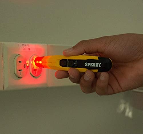 Sperry Instruments VD6509 Регулируема Безконтактен детектор с Фенерче, в списъка cETLus, 1,5 Мида / Главен Тестер за напрежение, жълт