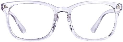 MAXJULI Фалшиви Очила със Сладък Рамки под формата на Ботаника Очила за Четене/Игри/ телевизор / Телефон за Жените и Мъжете (Прозрачен)
