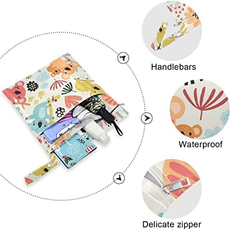 Тъканни Мокри и Сухи Чанти за Памперси susiyo със Сладък Анимационен Коалой, Водоустойчив Многократна употреба Мокри Чанти с