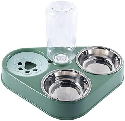 CHUCHEN Котка куче Двойна купа чешма за питейна вода Автоматично контейнер за съхранение на вода и хранителни продукти за Защита от