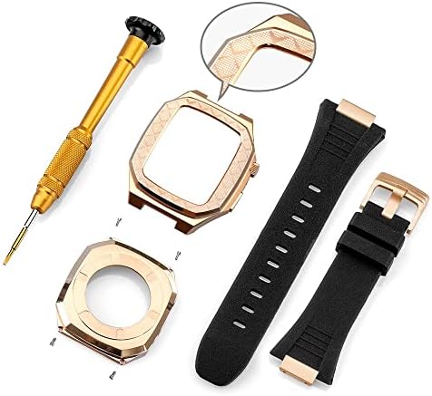 Комплект модификация BHOLSA Метален bezel за Apple Watch 8 7 6 5 4 42 мм 44 мм 45 мм рамка на корпуса часа Подмяна на метална