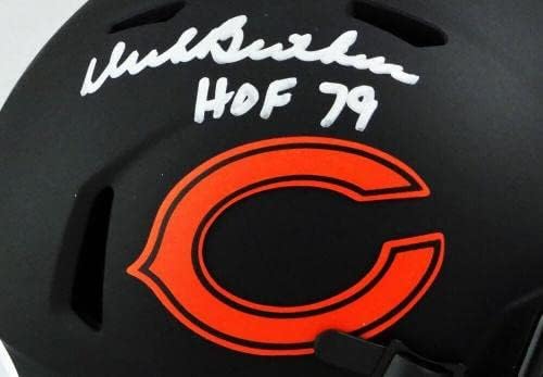 Дик Буткус подписа мини-каска Chicago Bears Eclipse Speed с / HOF - JSA Auth W - Мини-каски NFL с автограф