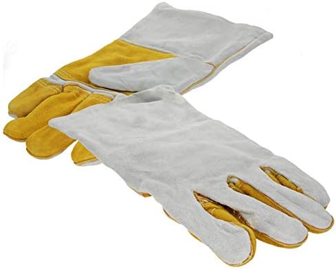 Ръкавици от телешка кожа Utoolmart Heavy Duty МИГ Стик За Безопасно заваряване, 1 чифт