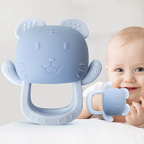 Детски играчки за никнене на млечни зъби за бебета 0-6-12 месеца, Силиконов детски прорезыватель, във формата на Тигър, детски