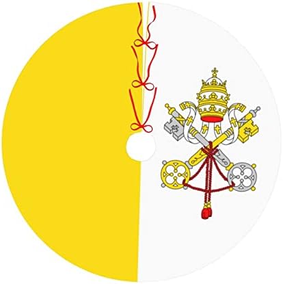 Пола Елхи, 30-48 Инча Флаг на Ватикана Дърво Подложка за Коледна Украса Празнични Украси за Партита