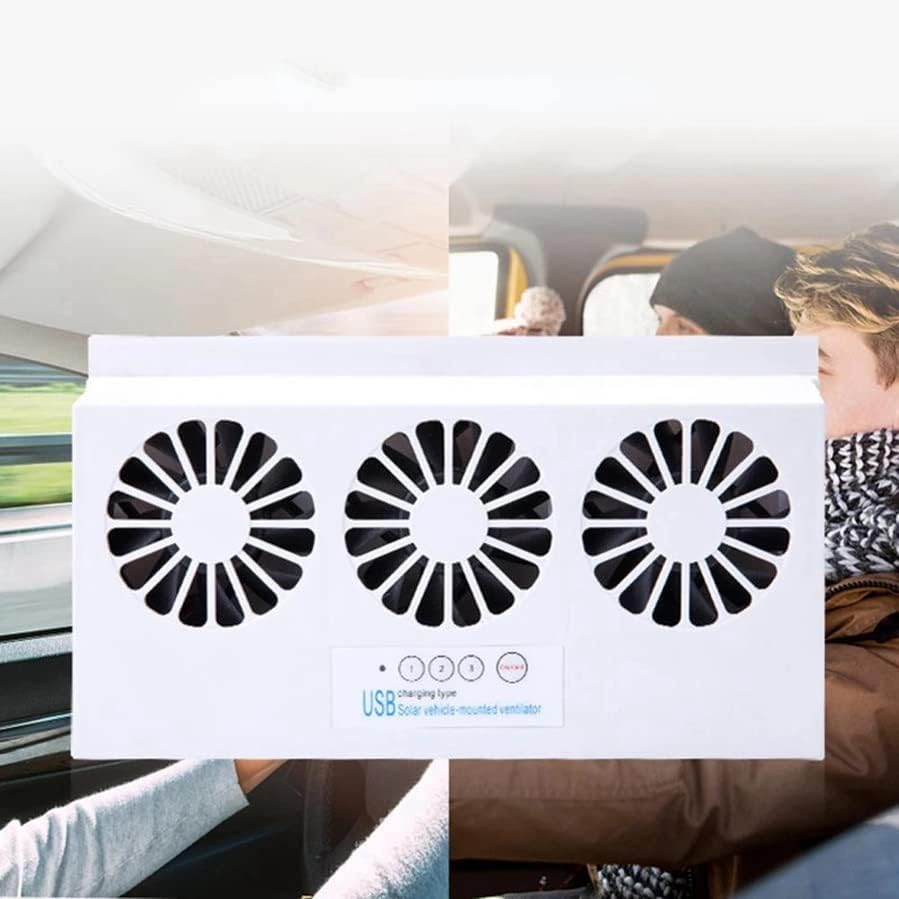 Вентилатор за охлаждане на автомобил на слънчеви батерии Cooler Window Auto Air Vent Вентилатор за Вентилация Преносим Сейф Радиатор