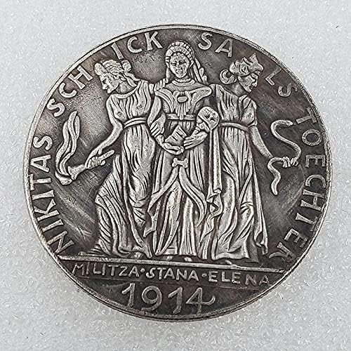 Старинни Занаяти 1914-1916 Г. Монета На Скелета Скитник Морган Сребърен Долар Монета 2610