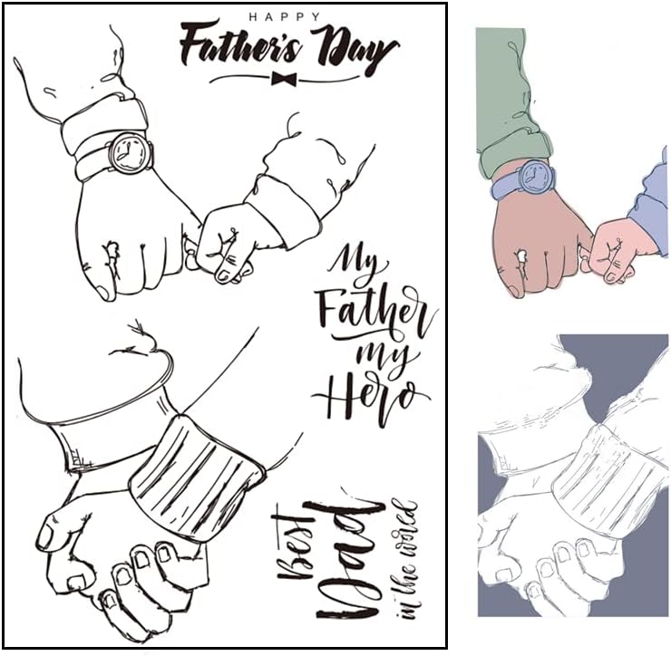 Прозрачни Печати Arbuya на Ден на баща си най-Добрият Татко Прозрачни Прозрачни Печати за Scrapbooking, Изработка на Картички