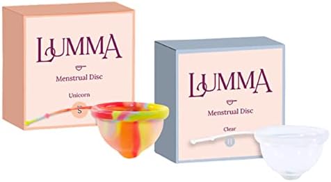 LUMMA® кратко Еднорог + висок прозрачен (опаковка от 2) по жалби и множество менструална │ диск, изработен от ултра тънко медицински силикон