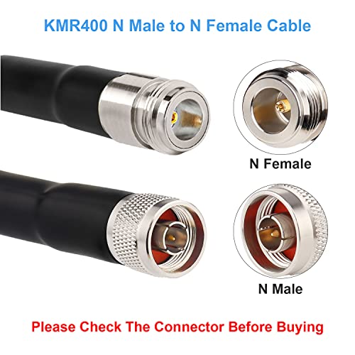 XRDS -RF (N) Кабел между мъже и N Жени от 35 фута, 50 Ω KMR400 с ниски Загуби N Конектор за Коаксиален кабел за Удължаване Джъмпер