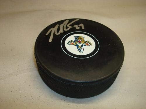 Ник Бьюгстад подписа хокей шайба Флорида Пантърс с Автограф на 1C - Autograph NHL Pucks