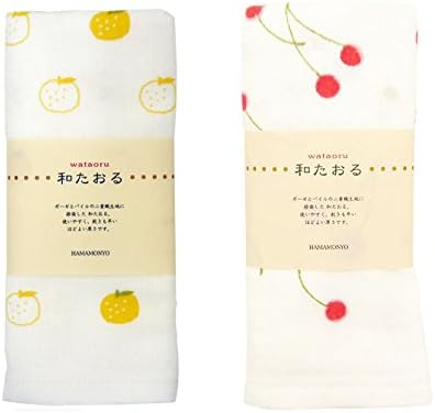 Комплект от 2 марля кърпи за лице HAMAMONYO Nassen Боядисват (Юзу и череша)