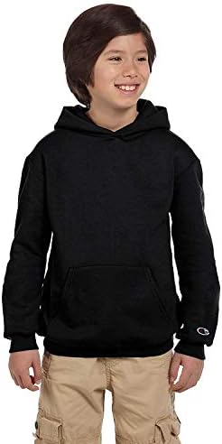 Мек вълнен плат Пуловер с качулка Champion Double Dry Youth Action Черен