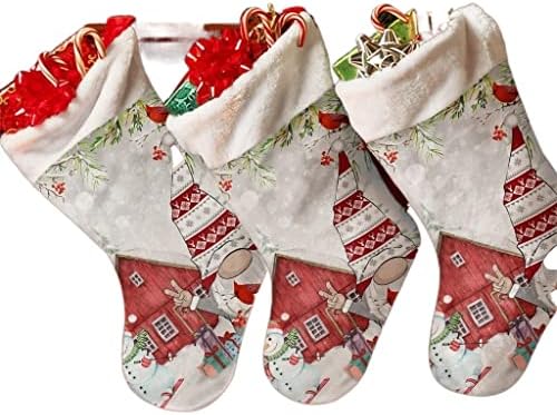 WXBDD Коледен Снежен човек, Снежна сцена, Коледни Чорапи, Коледен подарък, чанти за бонбони, Коледни Украшения за домашна