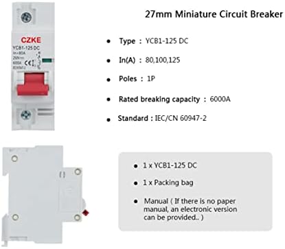 Автоматичен прекъсвач MAMZ 3P 4P MCB диаметър 27 мм, 10A-80A/100A/125A с отключающей капацитет 6000 Ка (Цвят: 4P, размер: 63A)