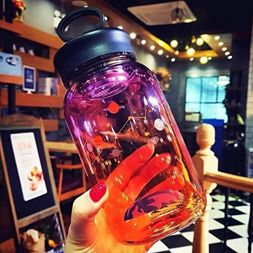 Градиентный Цветен Чаша на Нощното Небе с Изтичане на чай Преносима Креативна Чаша За Вода Glass D Little Fat Ocean Wind - Asaka