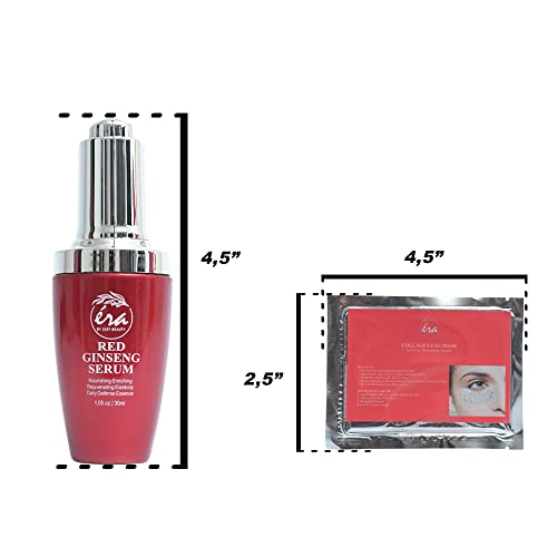 серум за лице éra by Just Beauty Skin Care – 1,5 грама червен женшен Корейски копър Daily Defense Essense за грижа за кожата с подложки