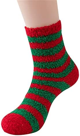 Топли Коледни Модни Ветроупорен Чорапи със Средна Тръба с Принтом, Памучни Мъжки Чорапи С Дълга Тръба, Размер 10-13