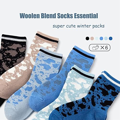 Вълнени Чорапи за момчета Lollisy, Детски Зимни Чорапи, Изолирана Чорапи за момчета, 6 опаковки