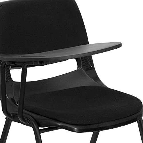 Флаш Мебели 5 Опаковки от серията HERCULES тегло 880 кг. Просторен и Ергономичен стол с черна тапицерия и черна рамка