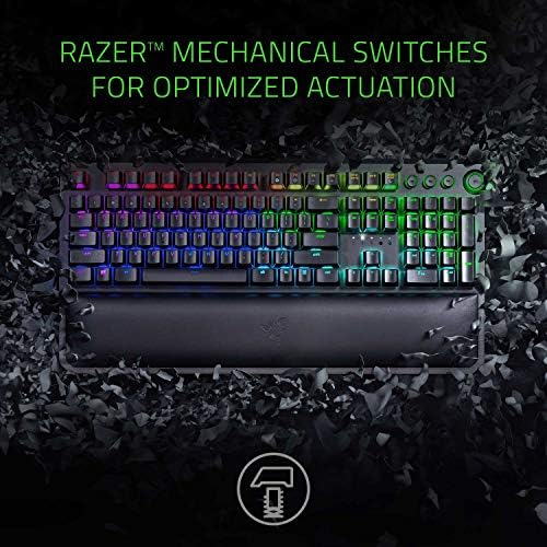 Ръчна детска клавиатура Razer BlackWidow Elite: Оранжево механични превключватели - Тактилни и безшумни - Цвят RGB подсветката