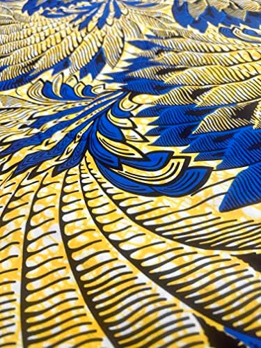 Пролетно вощеная африканска Удобен плат памук Kent Традиционен цветя модел Материал за ръчна работа за шиене на дамски поли за