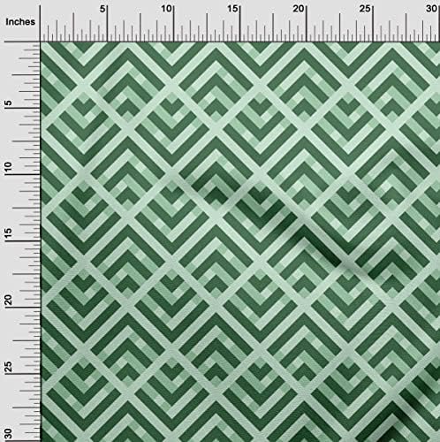 oneOone, зелена тъкани от вискоза, геометрични пособия за капитониране плат за шиене с принтом ширина 56 см-6792