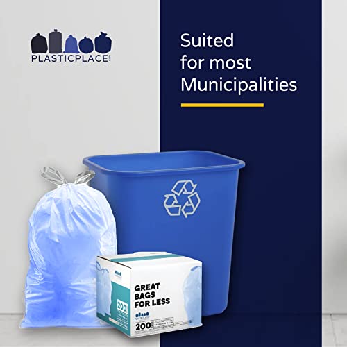 Пакети за боклук Plasticplace Custom Fit, Съвместими с Simplehuman (x) Code H, За боклука, със сини завязками, Пълнители