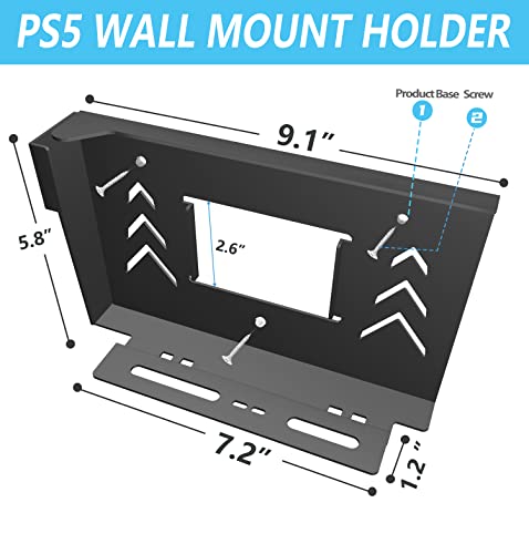 Стенен Държач Закачалка Кука за монтиране на Стена За Съхранение на Дисплея Магазин Органайзер Рафтове за PS5 една седалка,