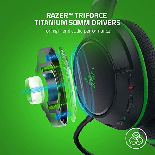 Razer Kaira - Безжични слушалки слот за Xbox Series X (драйвери Tri Force Titanium 50 мм, кардиоидный микрофон Hyper Clear, Xbox