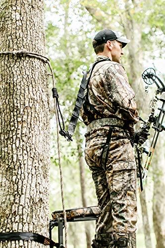 Доказана 8-крак въжето Wild Hunter Tree Tether - Здрава лека подсигурен въже. Въже за колана на стойка за едно дърво. Въже Лайнсмена за връзване