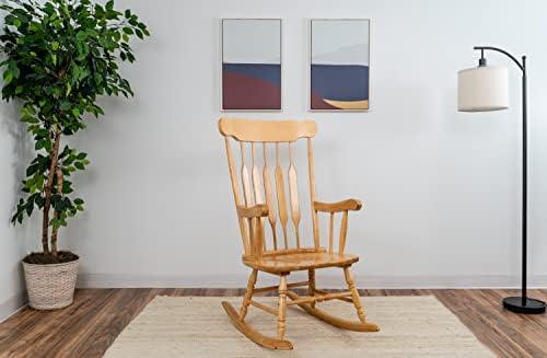 Люлеещи се столове Gift Mark - Класическа дървена люлеещ се стол - Удобен дизайн, подходящ за дневни, спални, детски градини