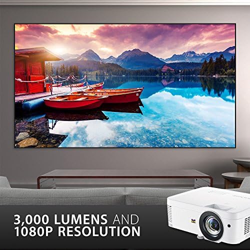 Кратко проектор ViewSonic PX706HD 1080p резолюция 3000 лумена 22 000:DLP 1, dual HDMI, USB, C и ниска латентност за въвеждане, транслирующий Netflix с помощта на ключ.