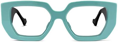Zeelool Стилни Големи Геометрични Дебели Сини Светозащитные Очила за Жени И Мъже, Reece ZOP606881