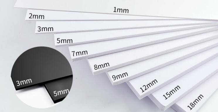 5шт 300x400 мм Лист PVC Плоча Бял / черен Дунапрен Лист Стиропор САМ Материал за производството на модели на 1 м 2 мм 3 мм 5 мм, 7 мм, 8
